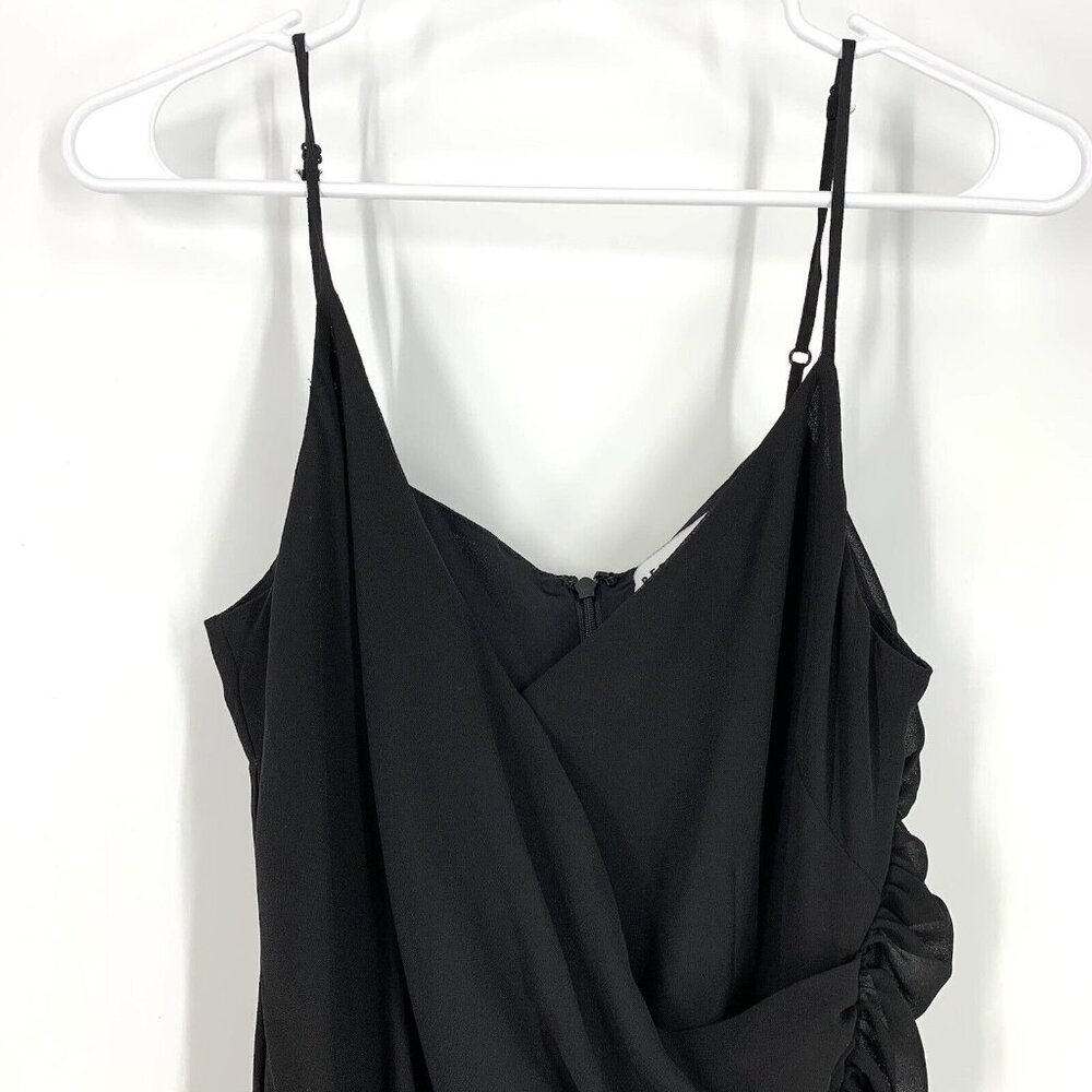 Rebecca Minkoff Dress Kinsley Black Sleeveless Ruched Shirred Mini - Picture 5 of 12